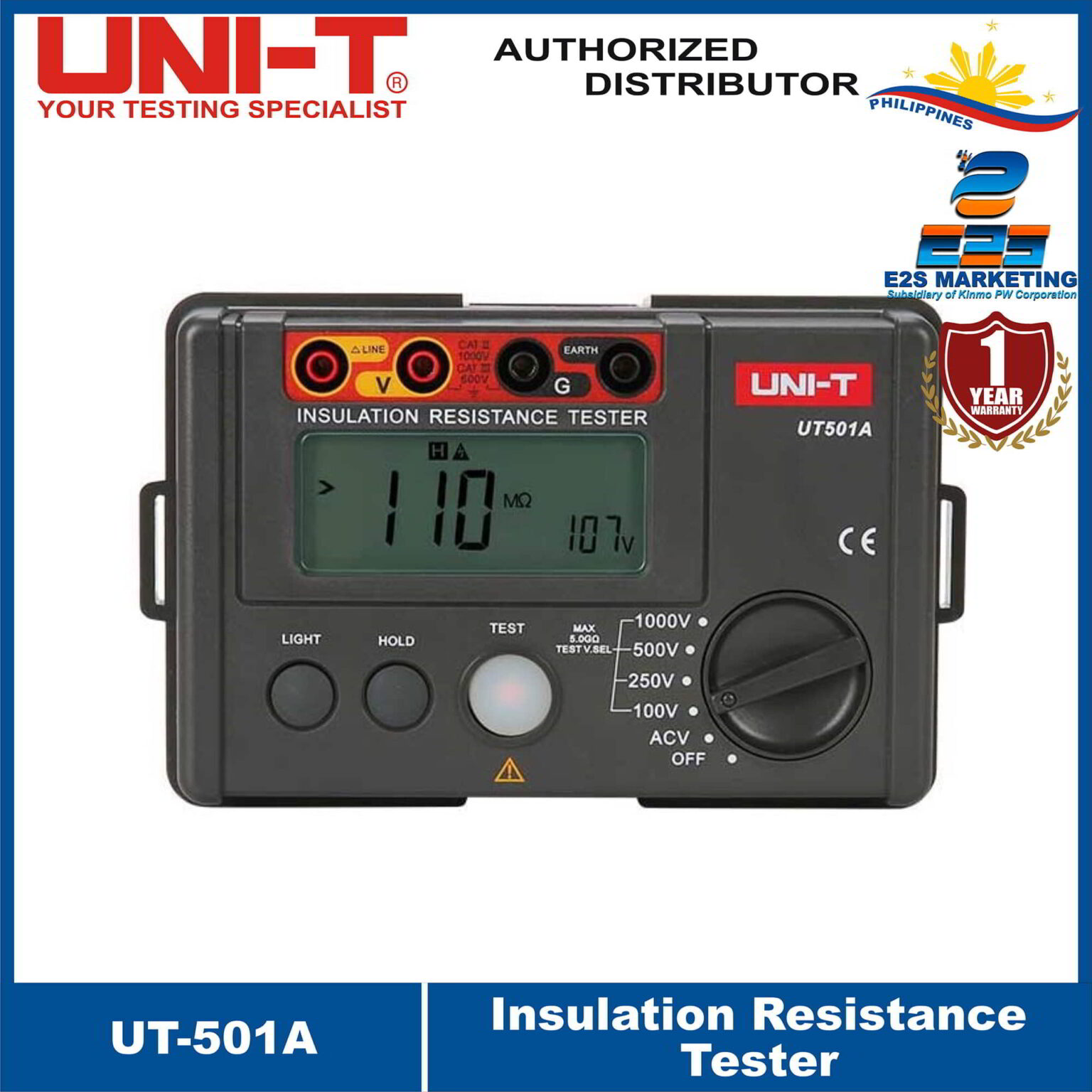 Uni T Ut A Insulation Resistance Tester Ut A Ground Tester Meg