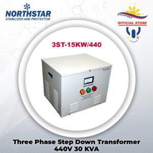 NORTHSTAR Three Phase Step Down Transformer for Servo AVR 380 In 440V Out 15KVA 3ST-15KW/440