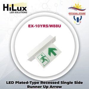 HiLux LED Plated-Type Recessed Single Side Runner Up Arrow EX-10YRS/W88U (White)