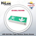HiLux LED Exit Box-Type Runner Down Arrow EX-BXL10G/88D (Green)