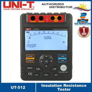 UNI-T Insulation Resistance Tester UT512 Insulation Resistance Tester PC Software, Digital Megohmmeter 500V--2500V Grounding Resistance Meter AC DC Voltmeter 500V/1000V/1500V/2500V 0%~20% High-Voltage PI DAR Tester USB UT-512
