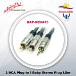 AudioPro 2 RCA Plug to 3.5mm Baby Stereo Plug Cord (1.8m) XAP-RC0415