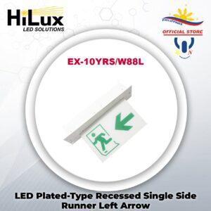 HiLux LED Plated-Type Recessed Single Side Runner Left Arrow EX-10YRS/W88L (White)