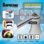 Supremo Handheld Megaphone 3.7V 20 Watts SMP-V18-20W Talk/Play/Siren/USB/TF Cards/Record/Bluetooth