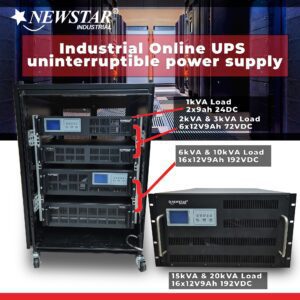 Newstar High Frequency Online UPS Rack Mount Type 10KVA 220V In - 220V Out 60Hz NUL-TR10KVA-XS