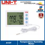 UNI-T A12T Humidity and Dual Temperature Meter with External Probe ℃/℉ Selectable A12T (White)