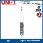 UNI-T A61 Digital Thermometer with LED Alarm Data Hold, Pen-type Design MAX/MIN Real-time IP65 A61
