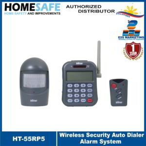 HomeSafe Wireless Security/Safety Alarm System w/ Auto Dialer and Wireless Motion Detector Sensor HT-055RP5