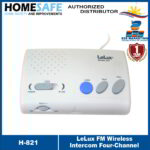 HomeSafe LeLux FM Wireless Intercom Four-Channel (White) H-821