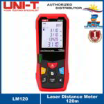 UNI-T LM120 Laser Distance Meter, Multiple Functions: Max/Min/Continuous Measurement, Displacement Calculation, Data Storage, and more LM120