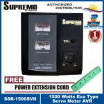 Supremo Servo Motor AVR 1500 Watts Eco Type SSR-1500SVII