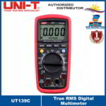 UNI-T UT139C True RMS Digital Multi-meter Digital Multi-meter Auto Range True RMS Meter Handheld Tester 6000 Count Voltmeter Temperature Test transistor UT-139C