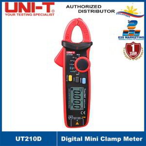 UNI-T UT210D 200A Mini Clamp Meter True RMS Multi-meter Temperature Measurement Auto Range Digital Meter AC/DC Current Voltage Resistance Capacitance UT-210D