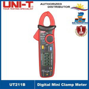 UNI-T UT211B 60A Mini Digital Clamp Meters AC/DC Current 60A AC/DC Voltage 600V Display count: 6000 Auto range / True RMS / Diode test: Around 3.0V / V.F.C. / NCV / Data hold Resistance Capacitance UT-211B