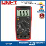 UNI-T UT601 Inductance Capacitance Meter Digital Multi-meter Tester Resistance 20Ω-2000MΩ Manual Range, Low Battery Indication UT-601