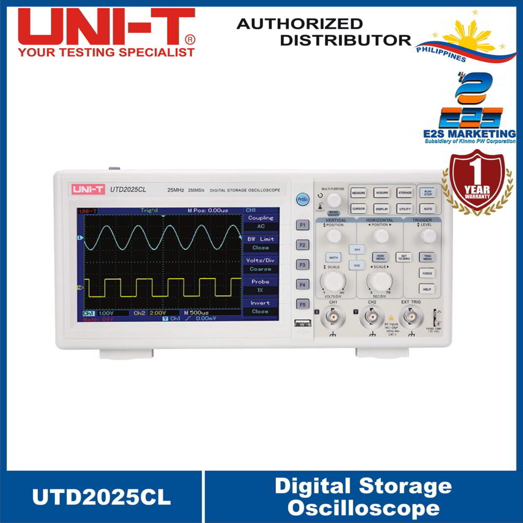 UNIT UTD2025CL Digital Storage Oscilloscope Power 100V〜240V ACrms