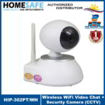 HomeSafe Wireless WiFi Video Chat + Security Camera (CCTV) HIP-302PT/WHT