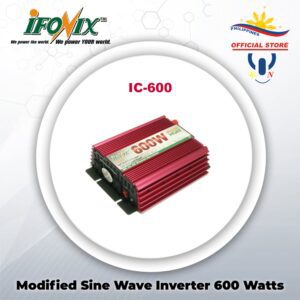 iFonix Modified Sine Wave Inverter 600W 12VDC to 220Vac w/ Surge Peak Max 1200W IC-600