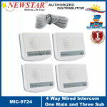 Newstar 4 Way Wired Intercom (One Main & Three Sub) MIC-9724