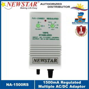 Newstar I.C. Regulated Multiple AC/DC Adaptor 1500mA Max NA-1500RS