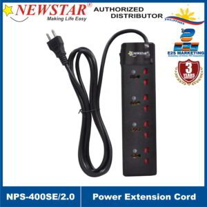 Newstar Power Strip Surge Protector 2-Meter Cord NPS-400SE/2.0