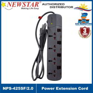Newstar Powerstrip 4 Universal Sockets w/ Individual Switches (2 Meters) NPS-425SF/2.0