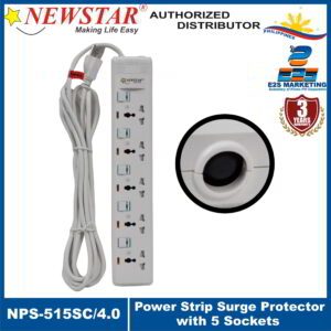 Newstar Powerstrip 5 Universal Sockets w/ Individual Switches (4 Meters) NPS-515SC/4.0