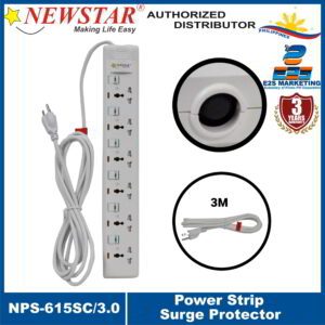 Newstar Powerstrip 6 Universal Sockets w/ Individual Switches (3 Meters) NPS-615SC/3.0