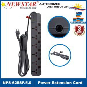 Newstar Powerstrip 6 Universal Sockets w/ Individual Switches (5 Meters) NPS-625SF/5.0