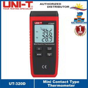 UNI-T Mini Contact Type Thermometer UT320D K/J Thermocouple Probe Selection With LCD Backlight Temperature Measurement UT-320D
