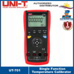 UNI-T Single Function Temperature Calibrator UT701 High Precision Automatic Cold Junction Compensation, User Calibration/Temperature Detector, Thermocouple and Thermal Resistance UT-701
