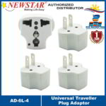 Newstar Universal Traveller Plug Adaptor Package AD-6L-4 (White)