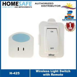 HomeSafe Wireless Light Switch with Remote (White) H-425
