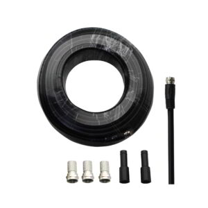 Commander RG6 20m Coaxial Cable Set 6-XRG6U128/20M (Black)