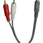 Commander 2 RCA Plugs to 1 RCA Jack 6 inches Package XLA-201MJ-3 (3pcs/pack)