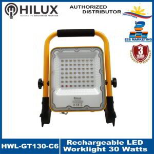 HiLux Rechargeable LED Work Light 30 Watts 720 Lumens IP65 Daylight HWL-GT130-C6 (Yellow) 200 Lumens/Watts