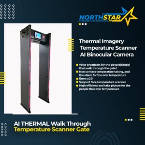Northstar WalkThru with Smart Facial Recognition/ Thermal Imagery/ Temperature Scanner/ 18 Zones Metal Detection Gate N-WMT818-IR