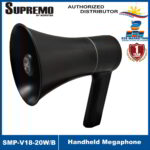 Supremo Handheld Megaphone 3.7V 20 Watts Talk/Play/Siren/USB/TF Cards/Record/Bluetooth  SMP-V18-20W/BK